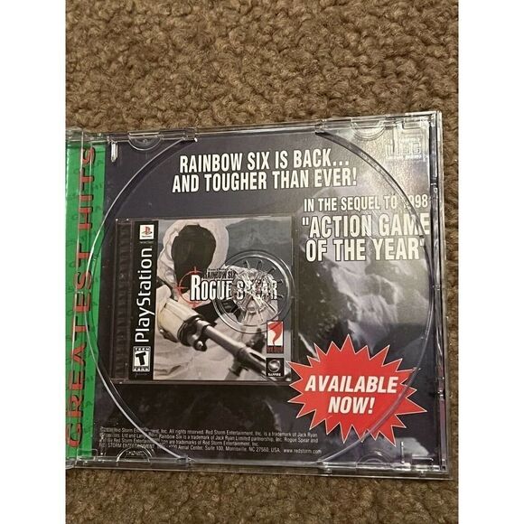 Tom Clancy's Rainbow Six (Sony PS1, 1999) Complete Black Label Playstation 1 - Picture 9 of 10